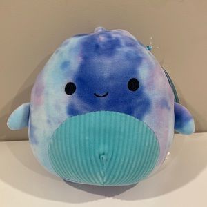 Squishmallow Cyan the Whale 7.5” NWT Tie dye 2021